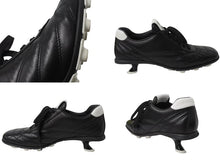 Load image into Gallery viewer, MIU MIU ミュウミュウ 21SS Heel Leather Sneaker ヒールレザースニーカー ミッドヒール ナッパレザー ブラック サイズ37 1/2 美品 中古 4b004772