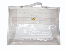 画像をギャラリービューアに読み込む, HERMES エルメス ビニール ケリー ハンドバッグ 不思議の国、エルメスへの旅 スケルトン クリア ゴールド金具 美品 中古 4b004774