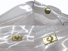 画像をギャラリービューアに読み込む, HERMES エルメス ビニール ケリー ハンドバッグ 不思議の国、エルメスへの旅 スケルトン クリア ゴールド金具 美品 中古 4b004774