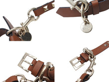 Load image into Gallery viewer, VALENTINO GARAVANI ヴァレンティノ ガラヴァーニ スタッズ 犬用リード&amp;首輪セット レザー ブラウン 首輪サイズS 美品 中古 4b004776