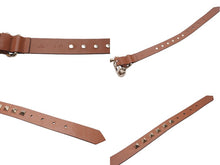 Load image into Gallery viewer, VALENTINO GARAVANI ヴァレンティノ ガラヴァーニ スタッズ 犬用リード&amp;首輪セット レザー ブラウン 首輪サイズS 美品 中古 4b004776