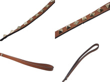 Load image into Gallery viewer, VALENTINO GARAVANI ヴァレンティノ ガラヴァーニ スタッズ 犬用リード&amp;首輪セット レザー ブラウン 首輪サイズS 美品 中古 4b004776