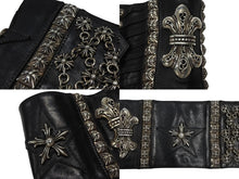 画像をギャラリービューアに読み込む, CHROME HEARTS クロムハーツ チャンピオンベルト 希少 BSフレア スター タイニークロス クロスボール ガスリンガー レザー シルバ−925 ブラック 美品 中古 4a000089