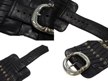 画像をギャラリービューアに読み込む, CHROME HEARTS クロムハーツ チャンピオンベルト 希少 BSフレア スター タイニークロス クロスボール ガスリンガー レザー シルバ−925 ブラック 美品 中古 4b004779