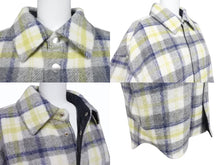 画像をギャラリービューアに読み込む, JIL SANDER+ ジルサンダープラス シャツジャケット J47BN0008J40012 アルパカウール チェック マルチカラー サイズ48 美品 中古 4b004782