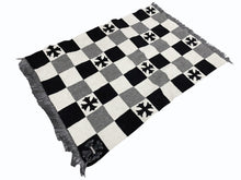 Load image into Gallery viewer, CHROME HEARTS クロムハーツ BREAK THE ICE CASHMERE BLANKET CHプラスレザーパッチ チェッカードカシミヤブランケット 美品 中古 4b004785
