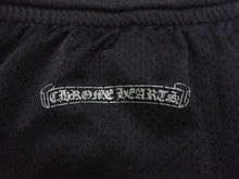 Load image into Gallery viewer, 新品同様 CHROME HEARTS クロムハーツ メッシュプリントパンツ VARSITY PANTS CH RN#97729 ナイロン ブラック シルバー サイズXXL 中古 4b004789