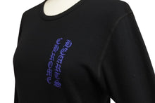 Load image into Gallery viewer, CHROME HEARTS クロムハーツ サーマル長袖Ｔシャツ オールドスクロールロゴ RN#95024 コットン ポリエステル ブラック サイズS 美品 中古 4b004791