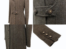 Load image into Gallery viewer, CHANEL シャネル ロングコート P08179V04978 サイズ38 ココマーク ブラウン ツイード ウール フランス製 美品 中古 4b004793
