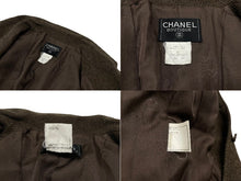 Load image into Gallery viewer, CHANEL シャネル ロングコート P08179V04978 サイズ38 ココマーク ブラウン ツイード ウール フランス製 美品 中古 4b004793