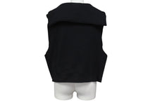 Load image into Gallery viewer, MIUMIU ミュウミュウ ノースリーブセーラーカラーロゴ スウェット MJT676 コットン ブラック サイズS 美品 中古 4b004794