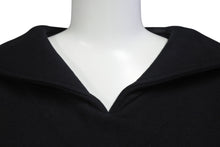 Load image into Gallery viewer, MIUMIU ミュウミュウ ノースリーブセーラーカラーロゴ スウェット MJT676 コットン ブラック サイズS 美品 中古 4b004794