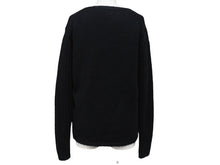 画像をギャラリービューアに読み込む, JIL SANDER ジルサンダー ニット Vネックセーター フェザーウェイト カシミヤ ブラック サイズ36 美品 中古 4b004795