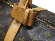 画像をギャラリービューアに読み込む, LOUIS VUITTON ルイヴィトン キーポル55 ボストンバッグ M41424 モノグラム PVC ヌメ革 旧型 ブラウン 良品 中古 4b004798