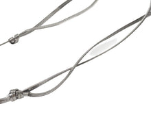 画像をギャラリービューアに読み込む, ALAIA アライア ハートシェイプ ロゴディテール ショルダーバッグ ジップポーチ レザー シルバー 美品 中古 4b004799