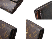 Load image into Gallery viewer, 極美品 LOUIS VUITTON ルイヴィトン 二つ折り財布 ポルトモネ ピエ カルトクレディ M61652 ブラウン モノグラムキャンバス 中古 4b004800