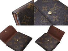 Load image into Gallery viewer, 極美品 LOUIS VUITTON ルイヴィトン 二つ折り財布 ポルトモネ ピエ カルトクレディ M61652 ブラウン モノグラムキャンバス 中古 4b004800