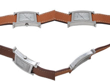Load image into Gallery viewer, HERMES エルメス 腕時計 Hウォッチ クオーツ HH1.210 ステンレス レザー ブラウン シルバー金具 美品 中古 4b004804