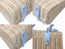 画像をギャラリービューアに読み込む, 極美品 CHROME HEARTS クロムハーツ DOLLY STRAW ドーリー ストロー 2WAYハンドバッグ CHプラス ラフィア レザー シルバー925 中古 4b004806