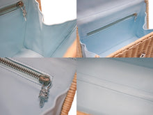 画像をギャラリービューアに読み込む, 極美品 CHROME HEARTS クロムハーツ DOLLY STRAW ドーリー ストロー 2WAYハンドバッグ CHプラス ラフィア レザー シルバー925 中古 4b004806