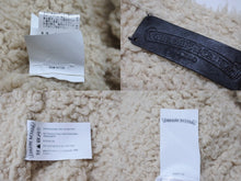 Load image into Gallery viewer, CHROME HEARTS クロムハーツ カシミヤ カーディガン サイズM CHクロスレザーパッチ クロスボールボタン ベージュ 美品 中古 4b004808