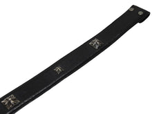 Load image into Gallery viewer, CHROME HEARTS クロムハーツ 1.5 STRP BUNDY バンディ ベルトストラップ サイズ36 ピラミッド シルバー925 レザー 美品 中古 4b004809