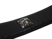 Load image into Gallery viewer, CHROME HEARTS クロムハーツ 1.5 STRP BUNDY バンディ ベルトストラップ サイズ36 ピラミッド シルバー925 レザー 美品 中古 4b004809