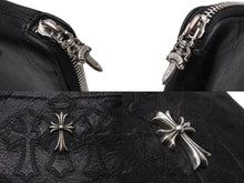 Load image into Gallery viewer, CHROME HEARTS クロムハーツ BANK ROBBER バンクロバー ラウンドジップ レザーウォレット 財布 CHクロス装飾 シルバー925 美品 中古 4b004812