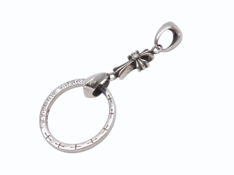 CHROME HEARTS EWLP NTFL Baby Fat Cross Eyewear Loop Pendant Top Weight Approx. 9.6g Silver Good Condition Used 4b004813