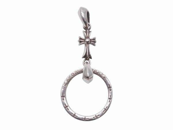 極美品 CHROME HEARTS クロムハーツ EWLP NTFL ベイビーファットクロス アイウェアループ ペンダントトップ 重量約10.9g シルバー 中古 4b004814