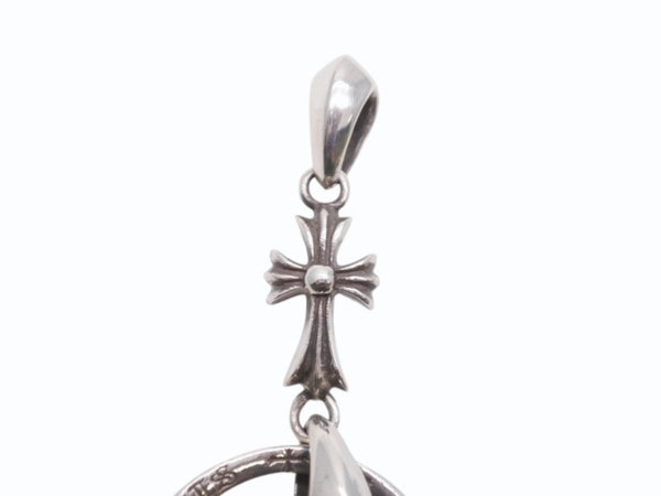 極美品 CHROME HEARTS クロムハーツ EWLP NTFL ベイビーファットクロス アイウェアループ ペンダントトップ 重量約10.9g シルバー 中古 4b004814