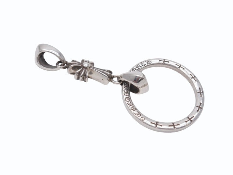極美品 CHROME HEARTS クロムハーツ EWLP NTFL ベイビーファットクロス アイウェアループ ペンダントトップ 重量約10.9g シルバー 中古 4b004814