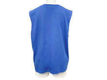 Load image into Gallery viewer, 新品未使用 CHROME HEARTS クロムハーツ セメタリークロス タンクトップ ノースリーブ サイズL ブランドロゴ プリント ブルー 中古 4b004816