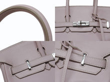 画像をギャラリービューアに読み込む, HERMES エルメス バーキン25 ハンドバッグ □L刻印 ヴォースイフト ローズドラジェ シルバー金具 美品 中古 4b004821