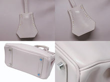 画像をギャラリービューアに読み込む, HERMES エルメス バーキン25 ハンドバッグ □L刻印 ヴォースイフト ローズドラジェ シルバー金具 美品 中古 4b004821