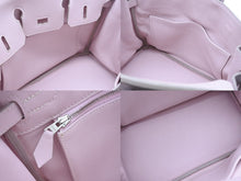 画像をギャラリービューアに読み込む, HERMES エルメス バーキン25 ハンドバッグ □L刻印 ヴォースイフト ローズドラジェ シルバー金具 美品 中古 4b004821