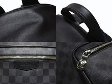 Load image into Gallery viewer, 新品同様 LOUIS VUITTON ルイヴィトン リュック ジョッシュ ダミエグラフィット N41473 PVC レザー ブラック 中古 4b004823
