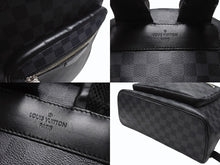 Load image into Gallery viewer, 新品同様 LOUIS VUITTON ルイヴィトン リュック ジョッシュ ダミエグラフィット N41473 PVC レザー ブラック 中古 4b004823