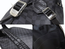 Load image into Gallery viewer, 新品同様 LOUIS VUITTON ルイヴィトン リュック ジョッシュ ダミエグラフィット N41473 PVC レザー ブラック 中古 4b004823