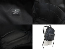 Load image into Gallery viewer, 新品同様 LOUIS VUITTON ルイヴィトン リュック ジョッシュ ダミエグラフィット N41473 PVC レザー ブラック 中古 4b004823