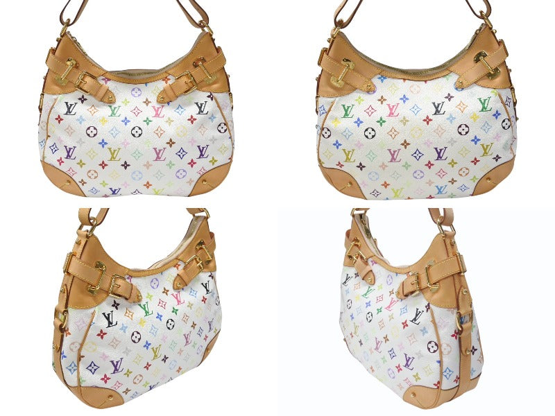 極美品 LOUIS VUITTON ルイヴィトン ショルダーバッグ グレタ M40195 モノグラム マルチカラー ホワイト 中古4b003525