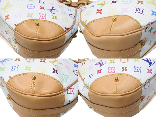 極美品 LOUIS VUITTON ルイヴィトン ショルダーバッグ グレタ M40195 モノグラム マルチカラー ホワイト 中古4b003525