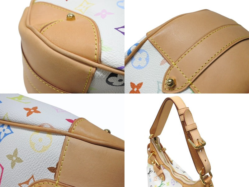 極美品 LOUIS VUITTON ルイヴィトン ショルダーバッグ グレタ M40195 モノグラム マルチカラー ホワイト 中古4b003525