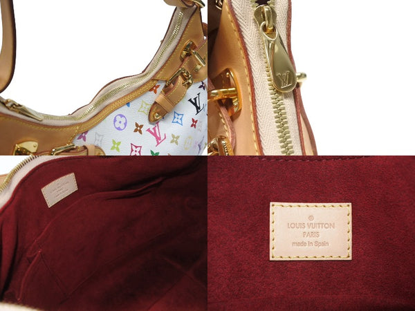 極美品 LOUIS VUITTON ルイヴィトン ショルダーバッグ グレタ M40195 モノグラム マルチカラー ホワイト 中古4b003525