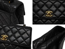 Load image into Gallery viewer, 極美品 CHANEL シャネル ケリー型 マトラッセ ハンドバッグ スモール 4番台 ラムレザー ブラック ゴールド金具 中古 4b004829