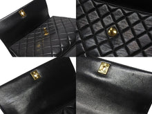 Load image into Gallery viewer, 極美品 CHANEL シャネル ケリー型 マトラッセ ハンドバッグ スモール 4番台 ラムレザー ブラック ゴールド金具 中古 4b004829