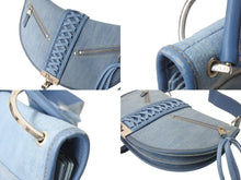 Load image into Gallery viewer, 極美品 希少 Christian Dior クリスチャンディオール ワンショルダーバッグ アドミットイット デニム ブルー シルバー金具 中古 4b004832