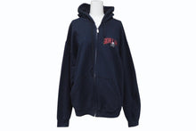 画像をギャラリービューアに読み込む, SKULL GANG スカルギャング プリント ジップアップパーカー クロスボーン HIPHOP ブラック レッド サイズM 美品 中古 4b004837