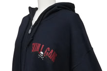 画像をギャラリービューアに読み込む, SKULL GANG スカルギャング プリント ジップアップパーカー クロスボーン HIPHOP ブラック レッド サイズM 美品 中古 4b004837
