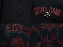 画像をギャラリービューアに読み込む, SKULL GANG スカルギャング プリント ジップアップパーカー クロスボーン HIPHOP ブラック レッド サイズM 美品 中古 4b004837